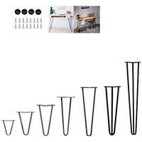 Meubles en métal Table à manger Tiptoe 2 tiges épingle à cheveux épingle à cheveux jambe or/rond canapé-lit Base Pied De Canap Inox VT-02.012