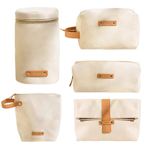 Bán buôn biểu tượng tùy chỉnh sang trọng công suất lớn tái chế bông vải du lịch in trang điểm Túi mỹ phẩm trường hợp rửa hộp - Product Image 2