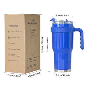 <span class=keywords><strong>Gobelets</strong></span> isothermes à double paroi écologiques OEM de 40 oz en acier inoxydable, gobelet de voyage de 40 oz avec poignée et logo - Product Image 5