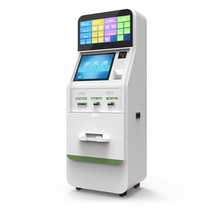 Dual Screen 19''+25'' Capacitive Touch Ip65 Full Screen Card Entrance ID Card Scanner Mobile Self Service Kiosk for Hospital - Product Image 5