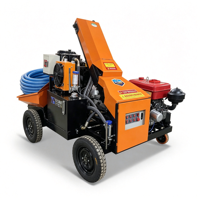 Pompe à béton diesel pratique modèle 10 avec panneau convivial pour le transport du ciment dans les projets de construction résidentielle