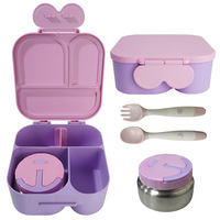silicone pour micro-ondes, lave-vaisselle, congélateur, lot de 3 boîtes à lunch Bento en silicone avec couvercles