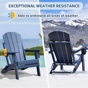 Fauteuils de patio 2025 Offre Spéciale Chaises Adirondack pliantes en HDPE semi-assemblées pour la piscine de <span class=keywords><strong>jardin</strong></span> - Product Image 5