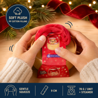 Jouets en peluche de Noël Southpeak : Ensemble de 10 peluches souples en forme de boulettes de raviolis, rembourrées en coton PP, en boîte de présentation, vente en gros, cadeau