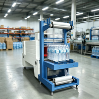 Machine d'emballage rétractable automatique pour bouteilles d'eau pour animaux de compagnie avec film PE et tunnel de rétraction thermique