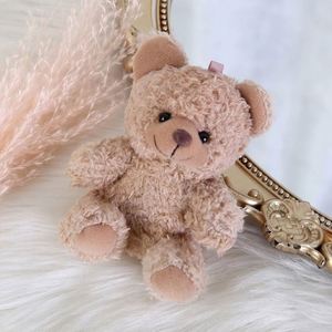 12cm Cartoon Teddy Bear Plush Doll Keychain Soft Eco-Friendly <b>Cute</b> Stuffed Animal <b>Keyring</b> Bag Accessories Boys Girls Gift - Product Image 3