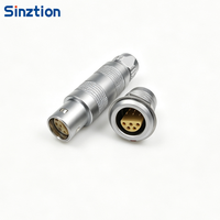Connecteur Circulaire Coaxial Push-Pull FFA ERA Demi-Lune Mâle Femelle Prise Métallique Personnalisable pour Applications Médicales