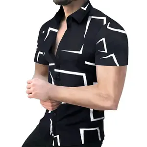 Op Maat Gemaakte Kleurrijke Mode Feestkleding Met Korte Mouwen En Bloemen Bedrukte Italiaanse Shirts Voor Mannen