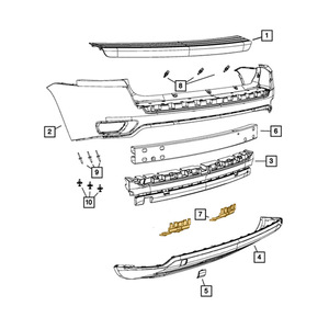 Jeep Rear Bumper <b>Bracket</b> 68082969AB 68082968AB <b>Plastic</b> Reinforcement Part for 2011-2017 Compass - Product Image 4