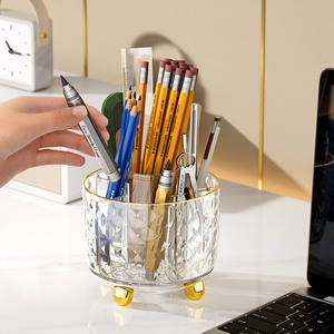 Portalápices para mascotas, organizadores de bolígrafos de escritorio giratorios de 360 grados, almacenamiento de escritorio, suministros de papelería, taza, olla, oficina, escuela, hogar, suministro de arte - Product Image 3