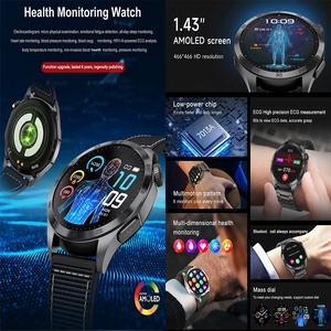 BT SOS gọi khẩn cấp điện thoại nói chuyện ngủ ECG máu theo dõi sức khỏe thể thao AMOLED Màn hình et485 Smartwatch Đồng hồ thông minh et485 - Product Image 3