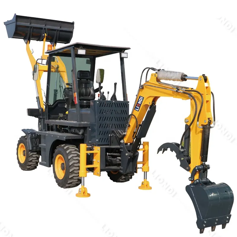 Mesin cetak backhoe 4x4 traktor kompak dengan pemuat dan traktor mini backhoe dengan backhoe dan pemuat ujung depan