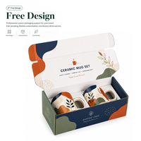 Boîte personnalisée pour ensemble de tasses en papier, emballage cadeau pour tasses en céramique, boîte d'expédition, fabrication sur mesure