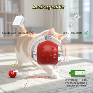 Balle interactive intelligente pour chat, jouet d'intérieur à roulement rapide sur tapis, avec sons et mouvements, pour stimuler le jeu de votre chat - Product Image 5