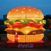 Lanterne personnalisée durable, non toxique, design fast-food, burger, pizza, lumière portable, décoration de fête à thème Thanksgiving