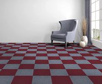 Dalles de moquette commerciales modernes de 12 x 12 pouces, à coller, fabriquées à la machine avec un dos antidérapant en asphalte pour une utilisation au bureau
