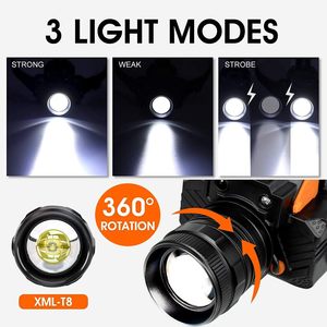 2025 gran oferta Ultra brillante USB recargable Led lámpara de cabeza senderismo Camping al aire libre faro linterna ajustable diadema Luz - Product Image 3