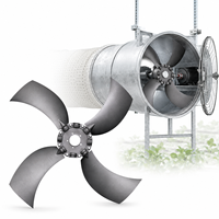 Pale de ventilateur de conduit en alliage d'aluminium S14-AL, à angle réglable, à impulsion axiale, résistante à la corrosion pour serre