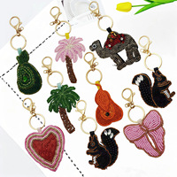 Patchs brodés personnalisés motif cocotier, perles à coudre faites à la main, autocollants en tissu, accessoires de décoration pour vêtements