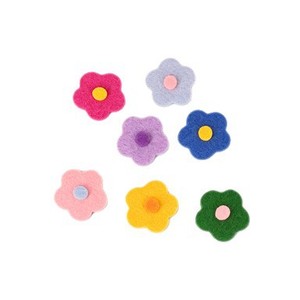 Autocollants en feutre multicolores pastel, embellissements floraux non tissés pour mur <span class=keywords><strong>photo</strong></span>, scrapbooking et <span class=keywords><strong>d</strong></span>écorations DIY faites à la main - Product Image 1