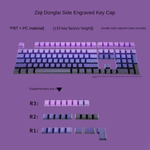 Shine Through PBT Double Shot Custom Keycap Set 133 Touches Gradient Purple <span class=keywords><strong>Cherry</strong></span> Profile Keyboard pour <span class=keywords><strong>Cherry</strong></span> <span class=keywords><strong>Gateron</strong></span> <span class=keywords><strong>MX</strong></span> Switches - Product Image 2