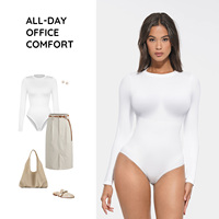 Hexin Bodysuits Shapewear Tummy Control Bodys Pour Femmes Manches Longues Basic Jumpsuit Tops Slimming Body Shaper Body Suits Tops