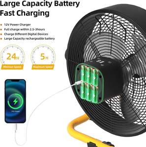 12000mAh pin lithium ngân hàng điện bàn Bàn <span class=keywords><strong>fan</strong></span> hâm mộ Trại Ngoài Trời <span class=keywords><strong>Fan</strong></span> USB sạc di động ngoài trời cắm trại <span class=keywords><strong>Fan</strong></span> - Product Image 4