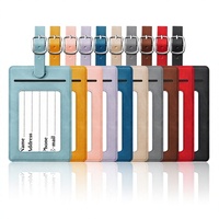Étiquette de bagage personnalisable en PU effet peau, style carte d'embarquement, minimaliste, pour valise et étiquette de check-in