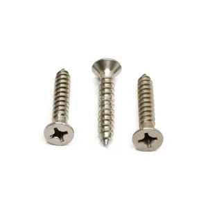 Stainless steel cross recessed cross recessed CSK m6 flat head self tapping screw