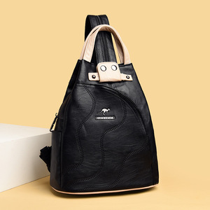 Grand sac à dos de créateur élégant pour femmes Sacoche de voyage en <span class=keywords><strong>cuir</strong></span> PU à la mode <span class=keywords><strong>Cartable</strong></span> classique de couleur unie - Product Image 3