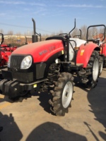 YTO504 50HP Tracteur pour l'agriculture avec chargeur frontal et motoculteur arrière