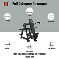 Máquina de Elevación de Hombros con Palancas Cruzadas, Asiento Acolchado, Manijas Separadas y Resistencia Guiada para Gimnasio