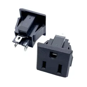 15A 125V US standard Panel Mount NEMA Receptacle UL ac power outlet