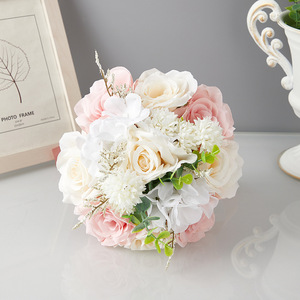 Ramo de Flores Artificiales de Seda Moderno y Sencillo de 26 cm, Casi Natural, de Alta Simulación para Decoración de Bodas - Product Image 3