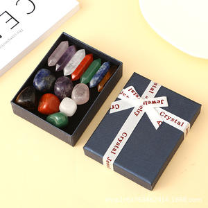 Juego de <span class=keywords><strong>7</strong></span> <span class=keywords><strong>Chakras</strong></span>, piedra Natural, cristal, doble punta, columna Hexagonal, Yoga, piedra áspera, curación, meditación, caja de regalo, juego para Unisex - Product Image 2