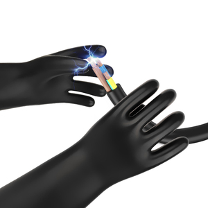 Gants de sécurité en latex de caoutchouc isolant noir/rouge haute tension 00/0/1/2/3/4 à usage général antistatique durable longueur 410mm - Product Image 2