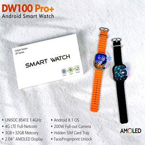 Yeni DW100Pro+ Akıllı Saat SIM Kart 3+32G Global Android AMOLED 2.04 İnç Görüntülü Arama WIFI GPS Youtube S10 Hücresel Sürüm - Product Image 5