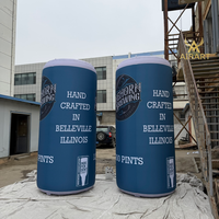 Bouteille gonflable publicitaire bleu foncé de 3 m de haut pour événements promotionnels