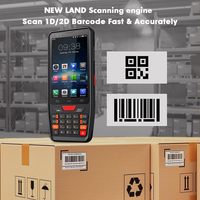 Gran oferta, 4 pulgadas, Industrial, resistente, Android, NFC, Terminal de datos móviles, tarjeta de identificación ORC portátil, pasaporte, código de barras, escáner de código QR PDA