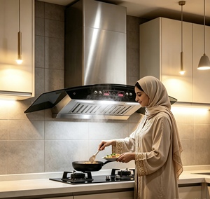<span class=keywords><strong>Hotte</strong></span> <span class=keywords><strong>de</strong></span> <span class=keywords><strong>cuisine</strong></span> en acier inoxydable avec verre incurvé <span class=keywords><strong>de</strong></span> 900 mm, éclairage LED et 3 vitesses <span class=keywords><strong>de</strong></span> contrôle - Product Image 2