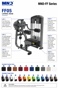 Máquina de fitness de acero para elevación lateral de pie con selector de peso y múltiples niveles de resistencia - Product Image 4