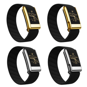 สายนาฬิกาซิลิโคนพิมพ์ลายทองคำแบบ OEM ขายส่ง สำหรับเปลี่ยนสาย Whoop 5.0 MG รุ่น SuperKnit Luxe Nylon - Product Image 1