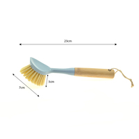 MSN Brosse de cuisine écologique à manche en bambou Design rond Sisal Coconut PP Floor Vegetable Dish Bottle Pot PET Fiber-Box Packing
