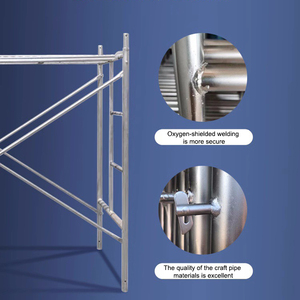 L'<span class=keywords><strong>échafaudage</strong></span> de cadre de H de promenade en acier de construction pour l'usage extérieur <span class=keywords><strong>d</strong></span>'atelier et <span class=keywords><strong>d</strong></span>'hôtel <span class=keywords><strong>d</strong></span>'entrepôt avec 1 an de garantie - Product Image 2