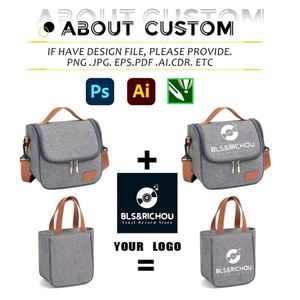 Sac à déjeuner isotherme personnalisé pour pique-nique en plein air, livraison de repas avec logo sur mesure - Product Image 3