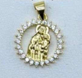 CZ9293 Pequeño y Delicado Charm Virgen del <span class=keywords><strong>Carmen</strong></span> con Pavé de Circonitas y Baño de Oro de 18k, Charm Divino Niño - Product Image 2