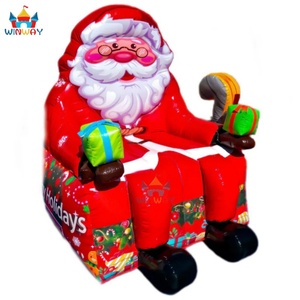 Grand fauteuil gonflable Père Noël écologique, garantie 3 ans, taille et couleur personnalisables pour les fêtes de Noël en plein air - Product Image 5