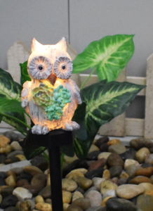 Lampes <span class=keywords><strong>de</strong></span> jardin solaires, décoratives en résine, créatives, animaux, succulentes, hibou, villa <span class=keywords><strong>de</strong></span> jardin, <span class=keywords><strong>paysage</strong></span>, lumières nocturnes - Product Image 4