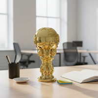 SE7ART Trophée personnalisé en résine électroplaquée 3D durable, statue d'ange de musculation gravée