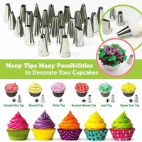 AK 46 pièces Offre Spéciale gâteau décoration pointe ensemble fournitures de cuisson rotatif gâteau support plateau tournant outils Kit en plastique gâteau support glaçage conseils